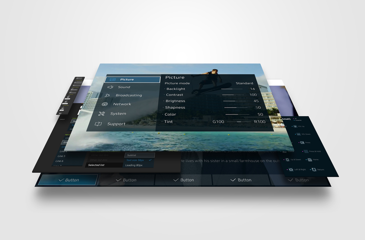Samsung SmartTV 2016 styleguide for VD Division, Samsung Electronics. — image 1 of 2